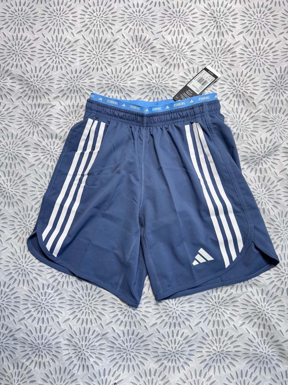 Adidas Own The Run 3-Stripes Running Shorts IN8274 Blue Size XS